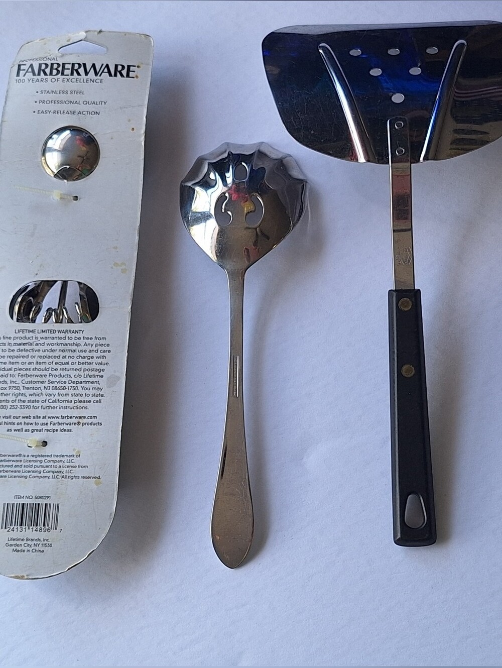 Farberware Cookie Dough Scoop Stainless Steel Kitchen Utensil Lot Spatula Masher - Picture 5 of 7